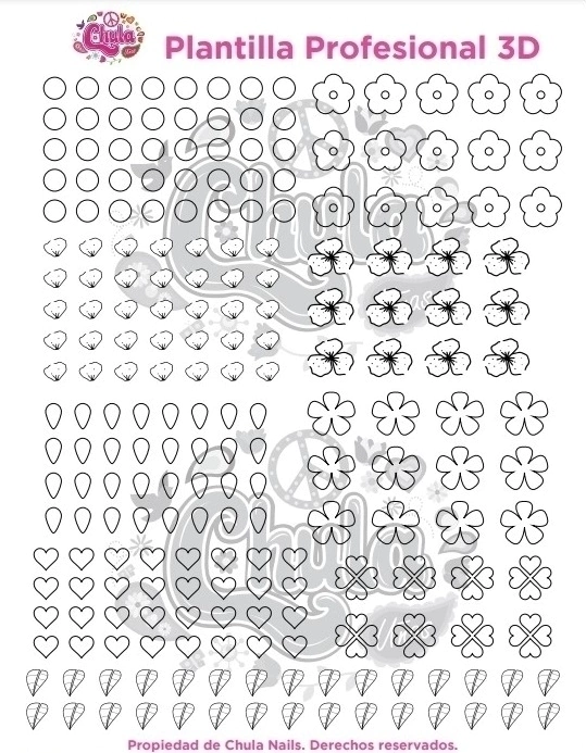 PLANTILLA DE PRACTICA PARA 3D (APLICACIÓN DE ACRILICO)