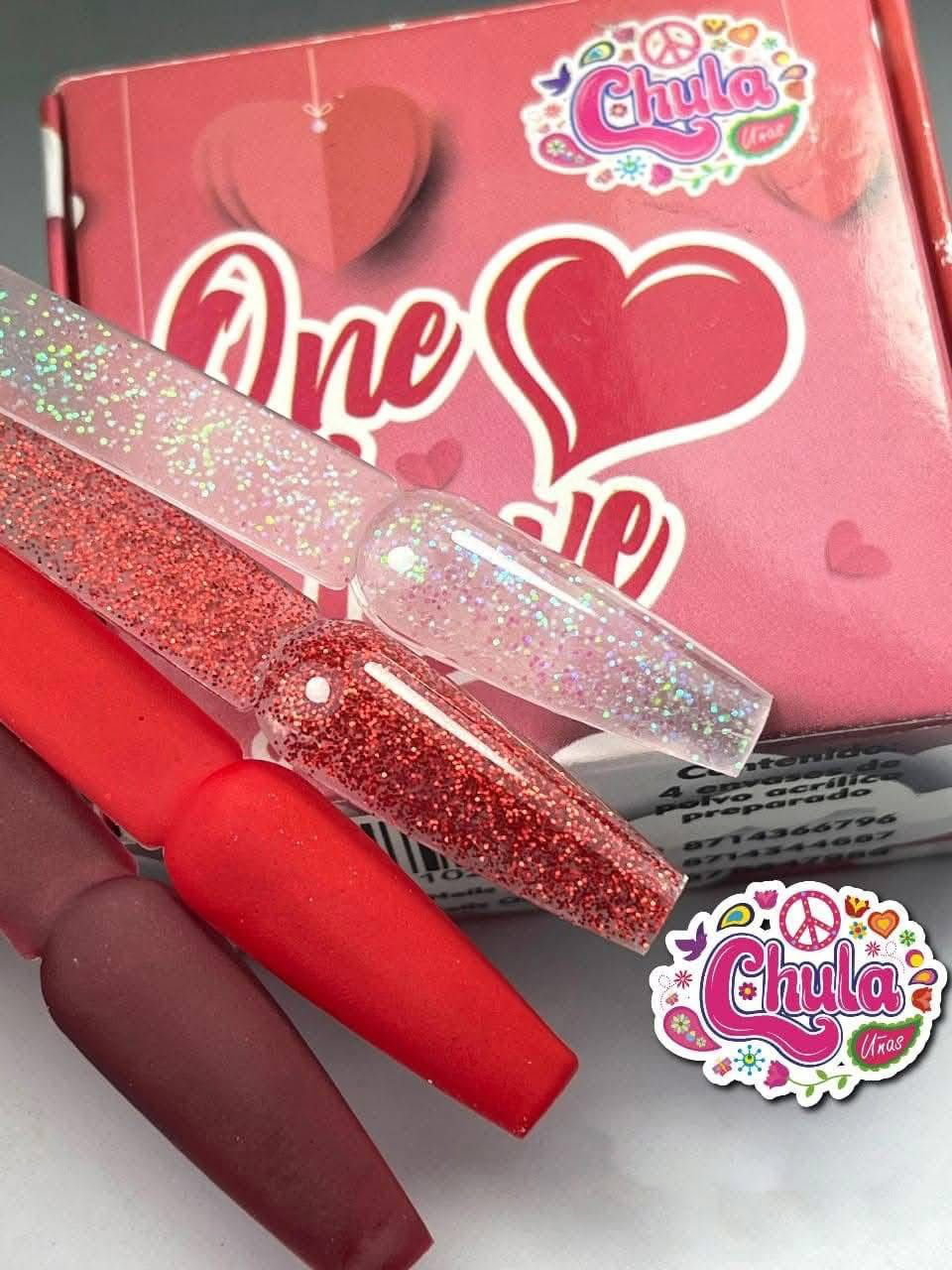 COLECCION DE ACRILICOS ONE LOVE 4 PZAS (7 GR)
