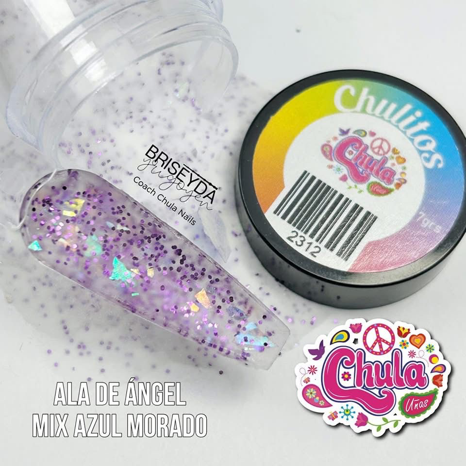 CHULITO ALA DE ANGEL MIX AZUL MORADO 7 GR