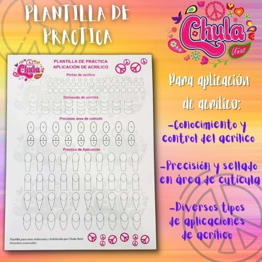 PLANTILLA DE PRACTICA (APLICACIÓN DE ACRILICO)
