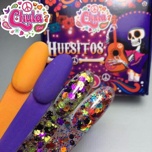 COLECCION DE ACRILICOS  HUESITOS 4 PZAS (7 GR)