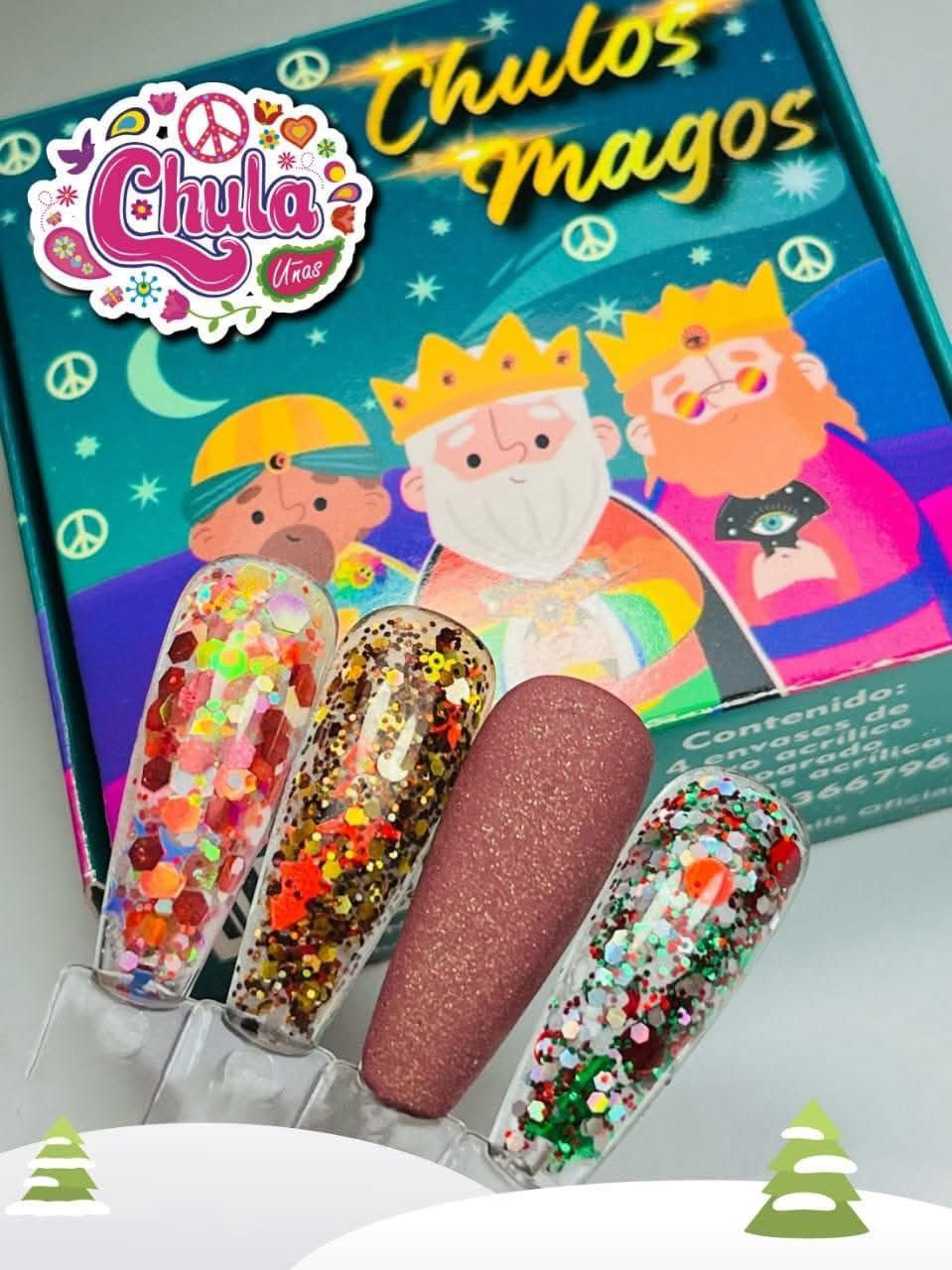 COLECCION DE ACRILICOS CHULOS MAGOS 4 PZAS (7 GR)