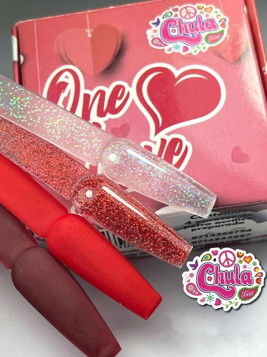 COLECCION DE ACRILICOS ONE LOVE 4 PZAS (7 GR)