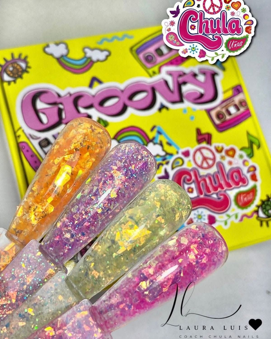 COLECCION DE ACRILICOS  GROOVY 4 PZAS (7 GR)