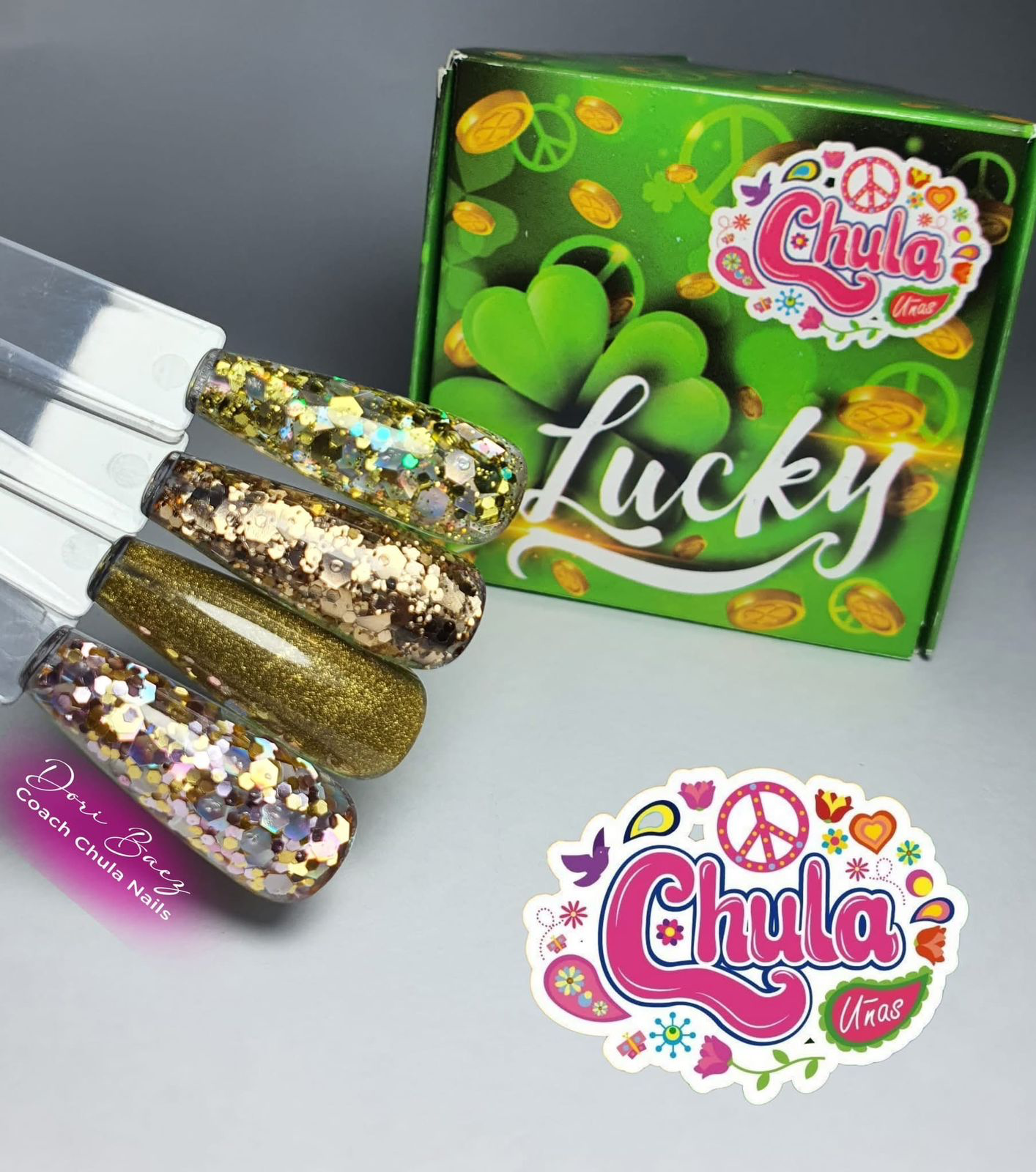COLECCION DE ACRILICOS  LUCKY 4 PZAS (7 GR)