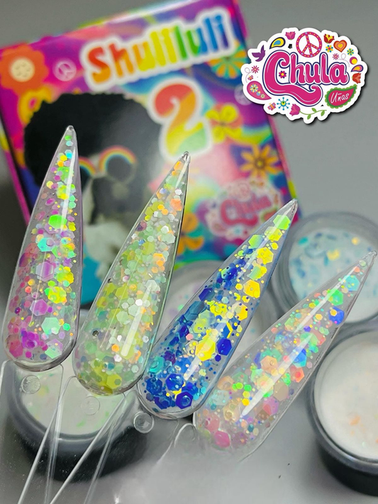 COLECCIONES DE ACRILICOS SHULILULI 4 PZAS (7 GR)