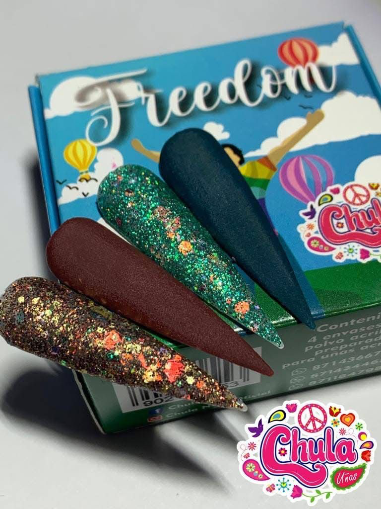 COLECCION DE ACRILICOS FREEDOM 4 PZAS (7 GR)