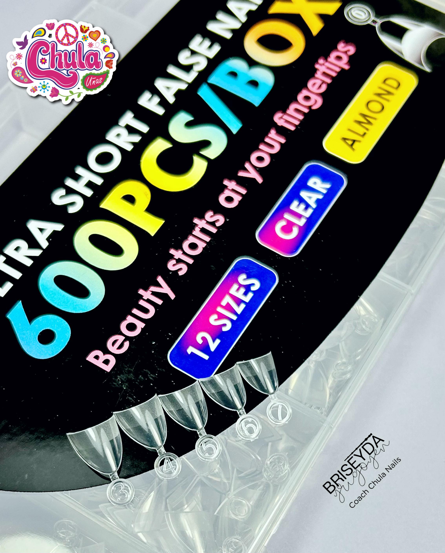 NUEVO CHULITIPS ULTRA SHORT ALMOND 600 PZAS (CAJA DURA)